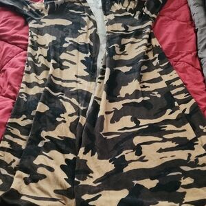 Camouflage Open Front Cardigan